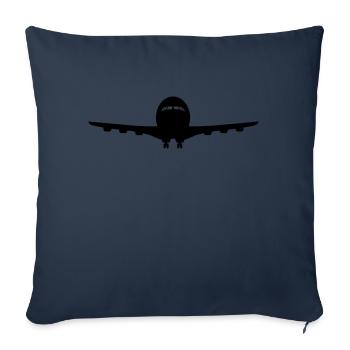plane - Sofa pillowcase 17,3'' x 17,3'' (45 x 45 cm) - navy - Front