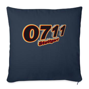0711 Stuttgart - Sofa pillowcase 17,3'' x 17,3'' (45 x 45 cm) - navy - Front