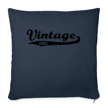 Vintage 1961 - Sofa pillowcase 17,3'' x 17,3'' (45 x 45 cm) - navy - Front