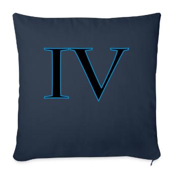 roman4 - Housse de coussin décorative 45 x 45 cm - bleu marine - Devant