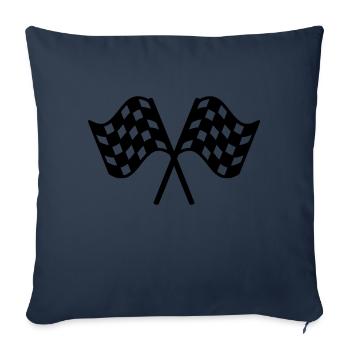 2 flags race - Sofa pillowcase 17,3'' x 17,3'' (45 x 45 cm) - navy - Front