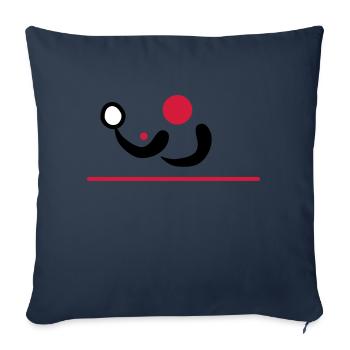 Table Tennis - Player with Ball (Table Tennis) - Sofa pillowcase 17,3'' x 17,3'' (45 x 45 cm) - navy - Front