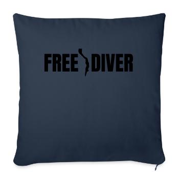 Apnea de buceo - Freediver - Sofa pillowcase 17,3'' x 17,3'' (45 x 45 cm) - navy - Front