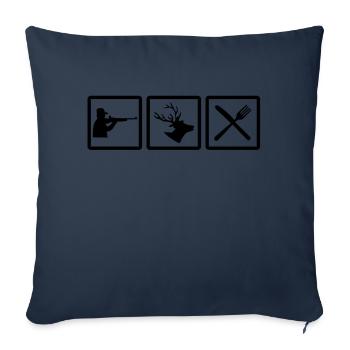 jagen jäger funshirt - Sofakissenbezug 45 x 45 cm - Navy - Vorne