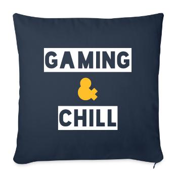 JEU ET REFROIDISSEMENT - Housse de coussin décorative 45 x 45 cm - bleu marine - Devant