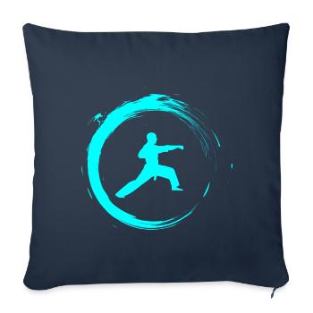 art martial - Housse de coussin décorative 45 x 45 cm - bleu marine - Devant