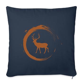 Hirsch - Sofakissenbezug 45 x 45 cm - Navy - Vorne