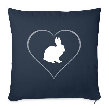 Hare - Sofa pillowcase 17,3'' x 17,3'' (45 x 45 cm) - navy - Front