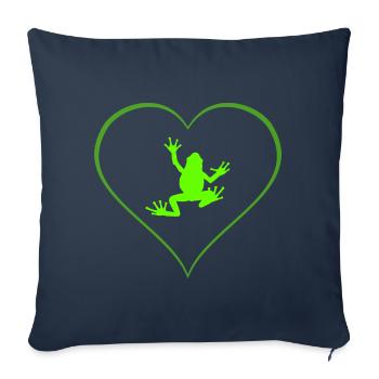 frog - Sofa pillowcase 17,3'' x 17,3'' (45 x 45 cm) - navy - Front