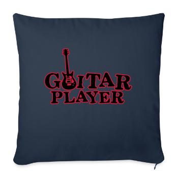 guitar_player_112013_a_2c - Housse de coussin décorative 45 x 45 cm - bleu marine - Devant