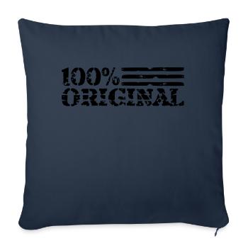 Stripes logo 100% original - Sofa pillowcase 17,3'' x 17,3'' (45 x 45 cm) - navy - Front
