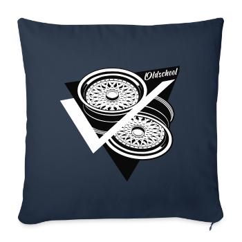 Jantes en trois parties | Jante | Wheels | Lit profond - Housse de coussin décorative 45 x 45 cm - bleu marine - Devant