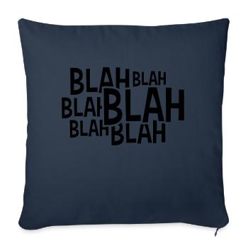 Comic Blah saying - Sofa pillowcase 17,3'' x 17,3'' (45 x 45 cm) - navy - Front