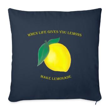 When Life Gives You Lemons Make Lemonade - Sofa pillowcase 17,3'' x 17,3'' (45 x 45 cm) - navy - Front