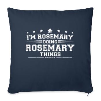 Rosemary - Sofa pillowcase 17,3'' x 17,3'' (45 x 45 cm) - navy - Front