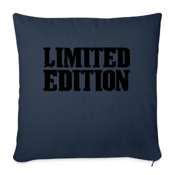 Édition limitée - Housse de coussin décorative 45 x 45 cm - bleu marine - Devant