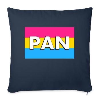 Pan Flag Pansexual Pan Flag Pansexuality Pride - Housse de coussin décorative 45 x 45 cm - bleu marine - Devant
