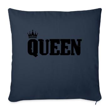 Reine - Housse de coussin décorative 45 x 45 cm - bleu marine - Devant