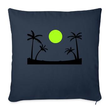 Plage - Housse de coussin décorative 45 x 45 cm - bleu marine - Devant