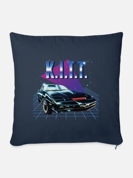 Knight Rider KITT Puple Hintergrund - Sofakissenbezug 45 x 45 cm - Navy