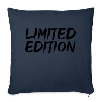 Édition limitée - Housse de coussin décorative 45 x 45 cm - bleu marine - Devant