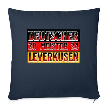 German champion 2024 Leverkusen!! @ Markus - Sofa pillowcase 17,3'' x 17,3'' (45 x 45 cm) - navy - Front