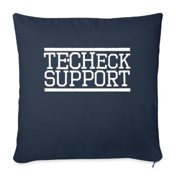 Texte d’assistance Techeck - Housse de coussin décorative 45 x 45 cm - bleu marine - Devant