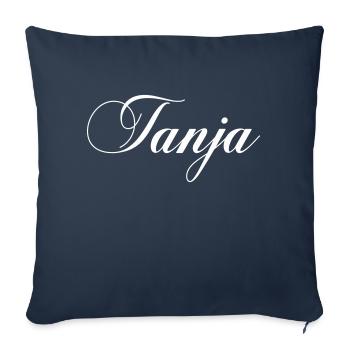 name tanja - Sofakissenbezug 45 x 45 cm - Navy - Vorne