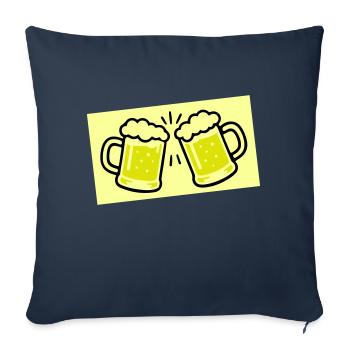 Beer Glass Beer Icon - Sofa pillowcase 17,3'' x 17,3'' (45 x 45 cm) - navy - Front