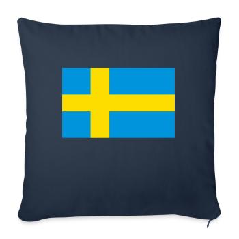 Suède - Housse de coussin décorative 45 x 45 cm - bleu marine - Devant