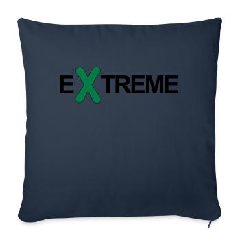 SNOWBOARD, snowboard extrême, hiver, neige - Housse de coussin décorative 45 x 45 cm - bleu marine - Devant
