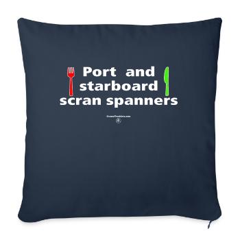 Scran spanners - Sofa pillowcase 17,3'' x 17,3'' (45 x 45 cm) - navy - Front