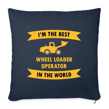 I'm the best wheel loader operator in the world - Sofakissenbezug 45 x 45 cm - Navy - Vorne
