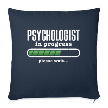 Psychologues en cours - Housse de coussin décorative 45 x 45 cm - bleu marine - Devant