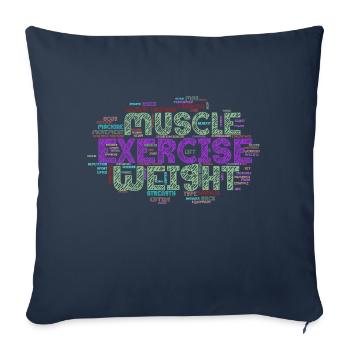 muscle exercise weight - Sofa pillowcase 17,3'' x 17,3'' (45 x 45 cm) - navy - Front