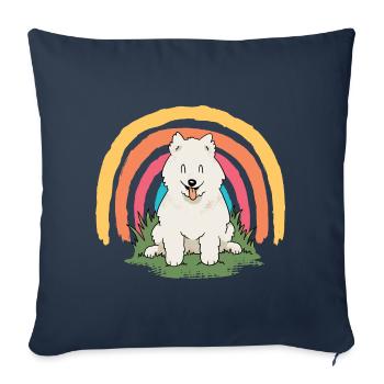 Chow Chow Puppy Puppy Pet Dog Lover Dog Dog - Housse de coussin décorative 45 x 45 cm - bleu marine - Devant