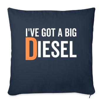 J’ai un gros diesel - Housse de coussin décorative 45 x 45 cm - bleu marine - Devant