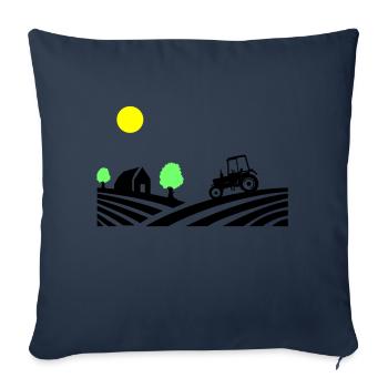 Tractor Farm - Sofa pillowcase 17,3'' x 17,3'' (45 x 45 cm) - navy - Front