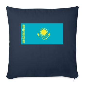 Kazakhstan Flag / Drapeau Kazakhstan - Sofa pillowcase 17,3'' x 17,3'' (45 x 45 cm) - navy - Front