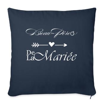 Beau père de la mariée - Housse de coussin décorative 45 x 45 cm - bleu marine - Devant