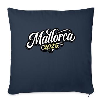 Majorque 2025 - Housse de coussin décorative 45 x 45 cm - bleu marine - Devant
