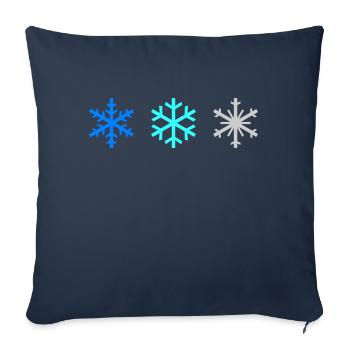 Snowflakes - Sofakissenbezug 45 x 45 cm - Navy - Vorne