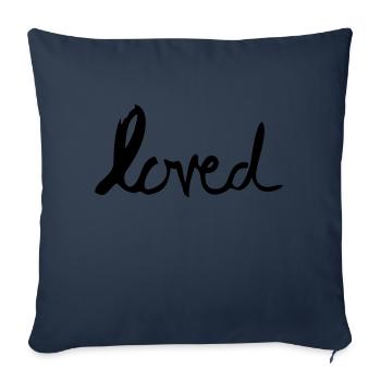 loved - Sofakissenbezug 45 x 45 cm - Navy - Vorne