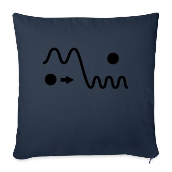 effet Doppler [monochrome] - Housse de coussin décorative 45 x 45 cm - bleu marine - Devant