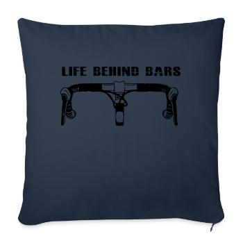 Vélo Cyclisme - Housse de coussin décorative 45 x 45 cm - bleu marine - Devant