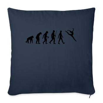 L’Évolution Homme Singe Singe Homme - Ballet, Danse - Housse de coussin décorative 45 x 45 cm - bleu marine - Devant