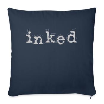 encre - Housse de coussin décorative 45 x 45 cm - bleu marine - Devant