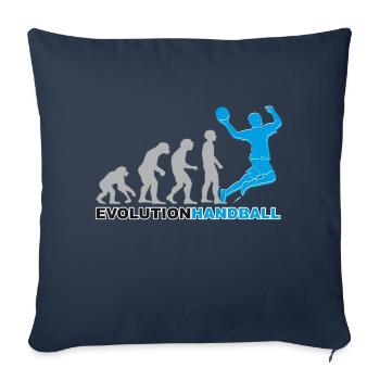 Handball, handball players, evolution - Sofa pillowcase 17,3'' x 17,3'' (45 x 45 cm) - navy - Front