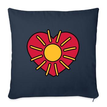 Sonne Sonnenschein - sun sunshine - soleil - Sofakissenbezug 45 x 45 cm - Navy - Vorne