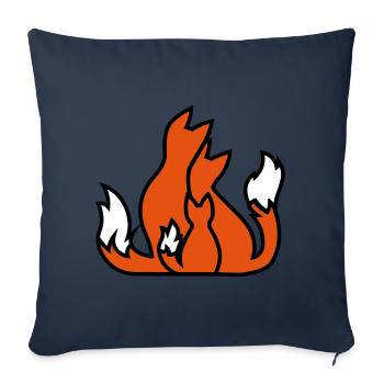 Fuchsfamilie fox family Geschenkidee gift idea - Sofakissenbezug 45 x 45 cm - Navy - Vorne
